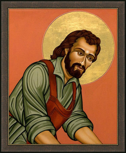 Wall Frame Espresso - St. Joseph the Worker by L. Williams