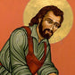 Wall Frame Espresso, Matted - St. Joseph the Worker by L. Williams
