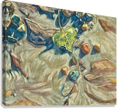 Canvas Print - Leaf in Mud by L. Williams