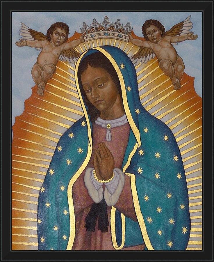 Wall Frame Black - Our Lady of Guadalupe Crowned by L. Williams