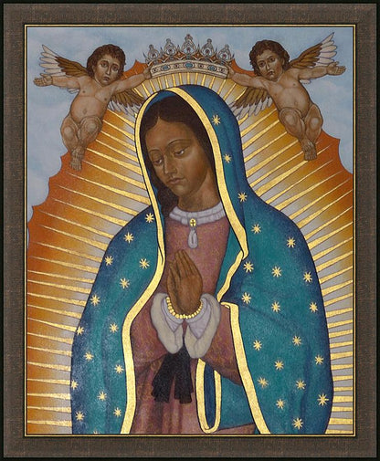 Wall Frame Espresso - Our Lady of Guadalupe Crowned by L. Williams