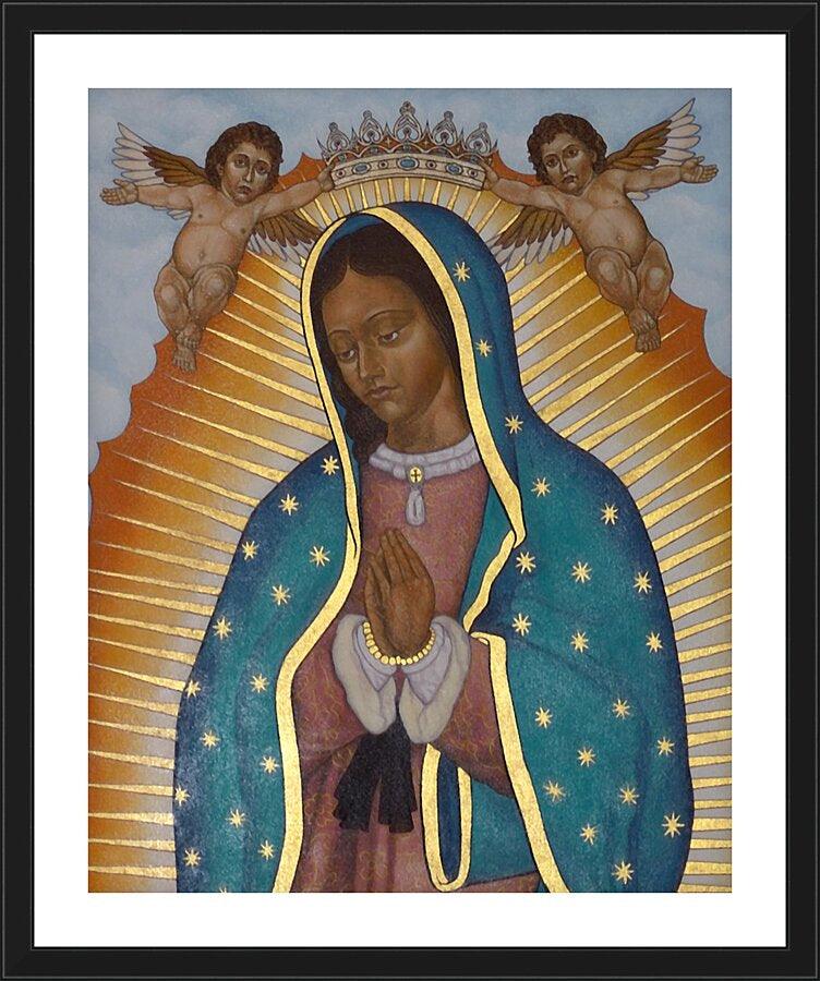 Wall Frame Black, Matted - Our Lady of Guadalupe Crowned by L. Williams