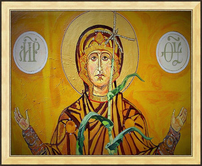 Wall Frame Gold - Our Lady of the Harvest by L. Williams