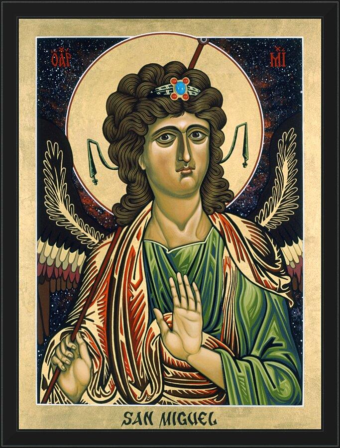 Wall Frame Black - St. Michael Archangel by Lewis Williams, OFS - Trinity Stores