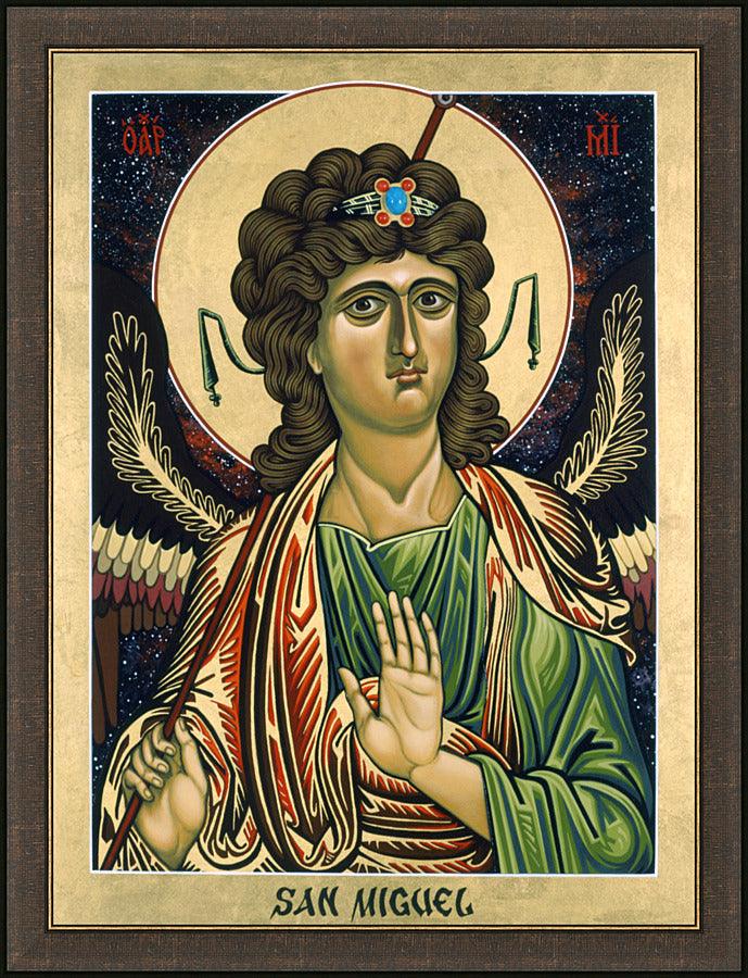 Wall Frame Espresso - St. Michael Archangel by Lewis Williams, OFS - Trinity Stores