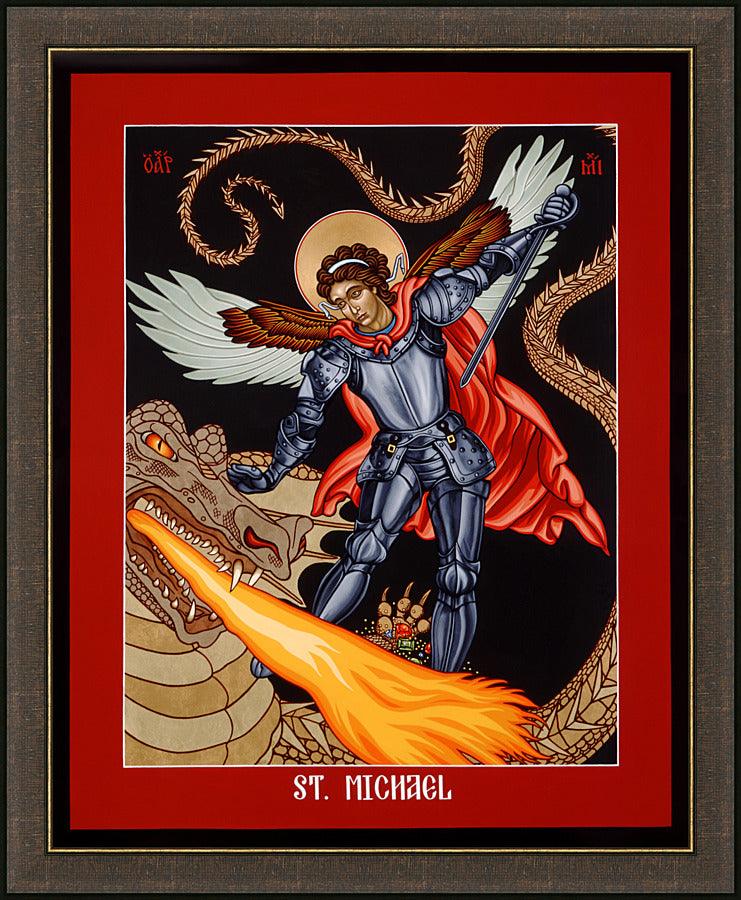 Wall Frame Espresso - St. Michael Archangel by Lewis Williams, OFS - Trinity Stores