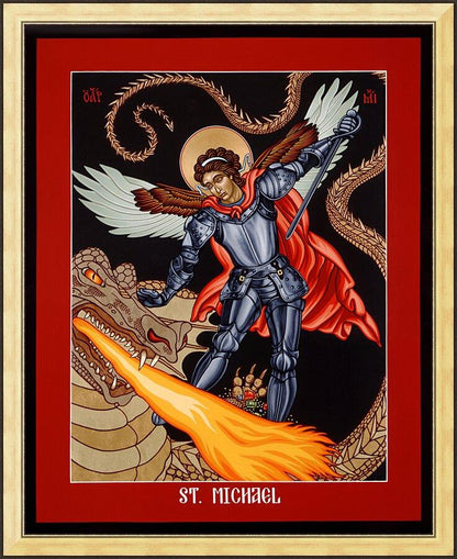 Wall Frame Gold - St. Michael Archangel by L. Williams