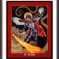 Wall Frame Espresso, Matted - St. Michael Archangel by Lewis Williams, OFS - Trinity Stores