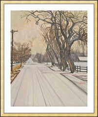 Wall Frame Gold - Christmas Scene: Montrose, CO by L. Williams