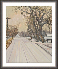 Wall Frame Espresso - Christmas Scene: Montrose, CO by L. Williams