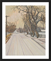 Wall Frame Black - Christmas Scene: Montrose, CO by L. Williams