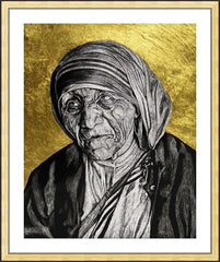 Wall Frame Gold - St. Teresa of Calcutta: Gift of Silence by L. Williams
