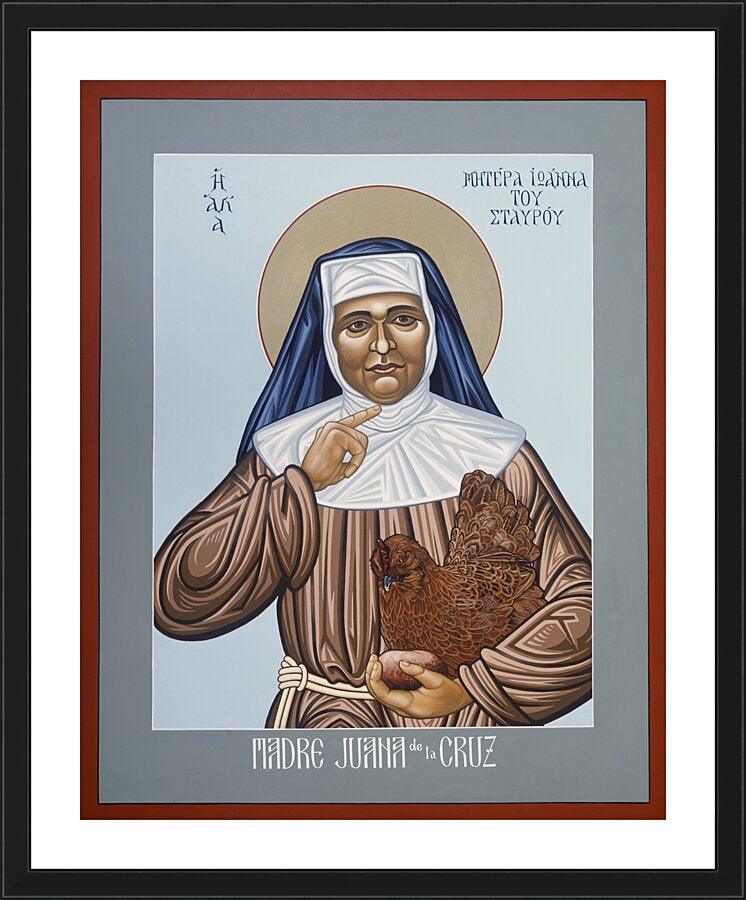 Wall Frame Black, Matted - Madre Juana de la Cruz by Lewis Williams, OFS - Trinity Stores
