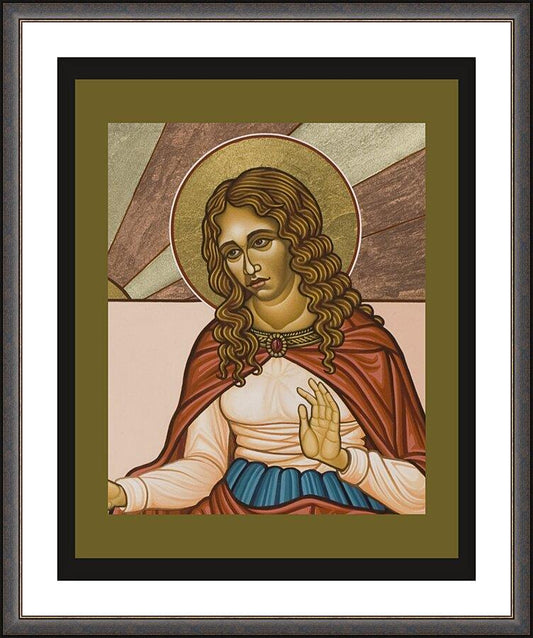 Wall Frame Espresso, Matted - St. Mary Magdalene by L. Williams