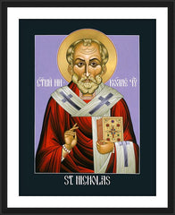 Wall Frame Black - St. Nicholas, Wonderworker by L. Williams