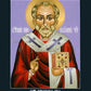 Wall Frame Black, Matted - St. Nicholas, Wonderworker by Lewis Williams, OFS - Trinity Stores