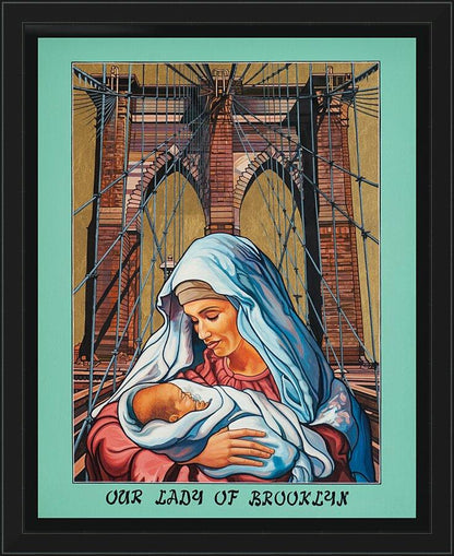 Wall Frame Black - Our Lady of Brooklyn by L. Williams