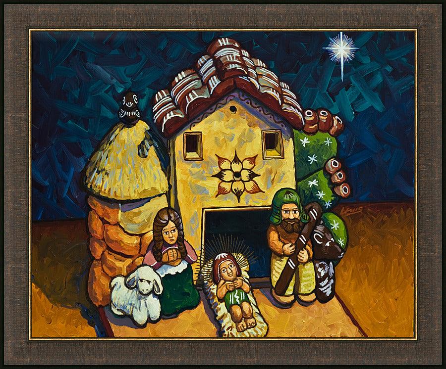 Wall Frame Espresso - Peruvian Nativity by Lewis Williams, OFS - Trinity Stores