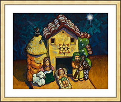 Wall Frame Gold - Peruvian Nativity by L. Williams