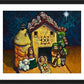Wall Frame Black, Matted - Peruvian Nativity by L. Williams