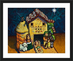 Wall Frame Black - Peruvian Nativity by L. Williams