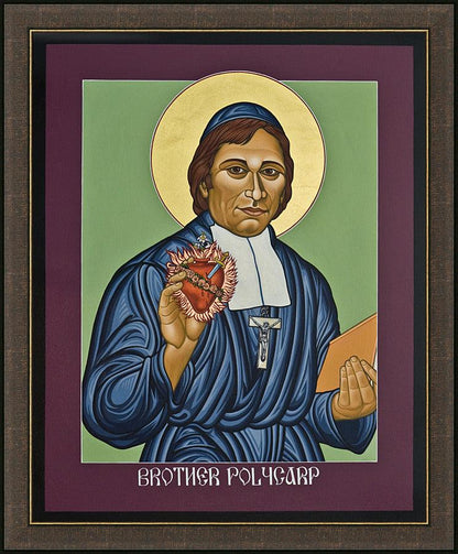 Wall Frame Espresso - Venerable Br. Polycarp by Lewis Williams, OFS - Trinity Stores