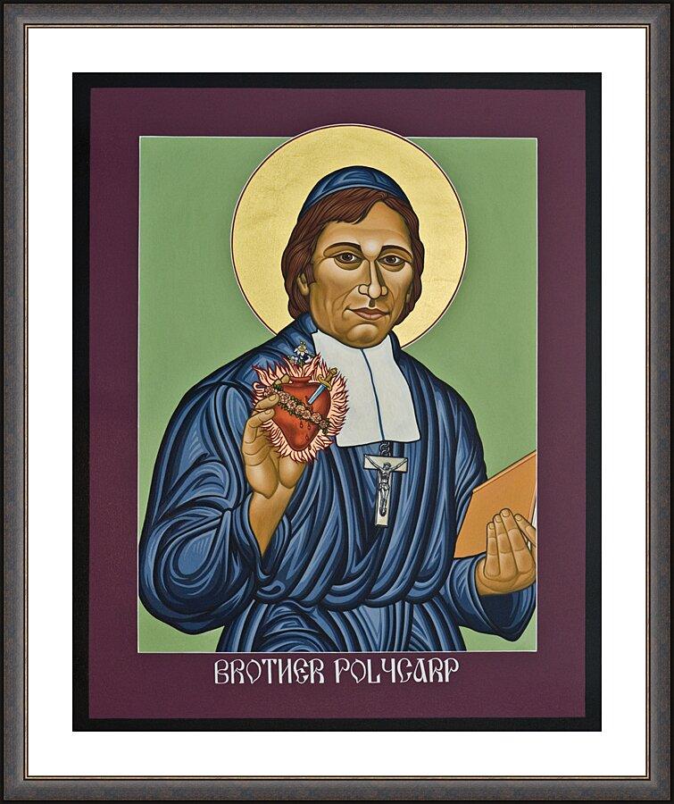 Wall Frame Espresso, Matted - Venerable Br. Polycarp by Lewis Williams, OFS - Trinity Stores