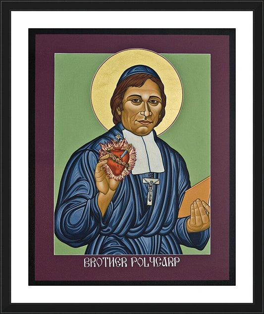 Wall Frame Black, Matted - Venerable Br. Polycarp by L. Williams