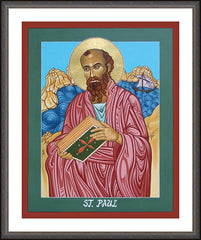 Wall Frame Espresso - St. Paul of the Shipwreck by L. Williams