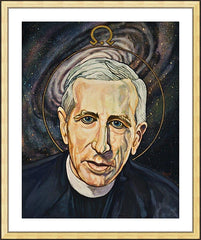 Wall Frame Gold - Fr. Pierre Teilhard de Chardin by L. Williams