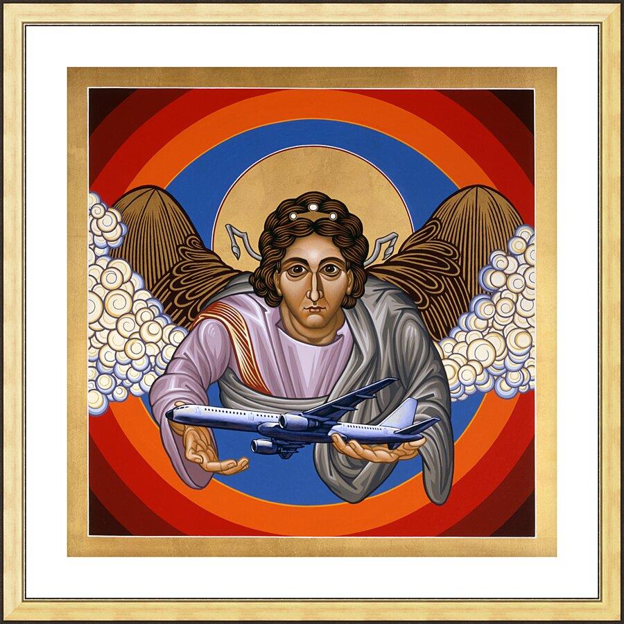 Wall Frame Gold, Matted - St. Raphael Archangel by Lewis Williams, OFS - Trinity Stores