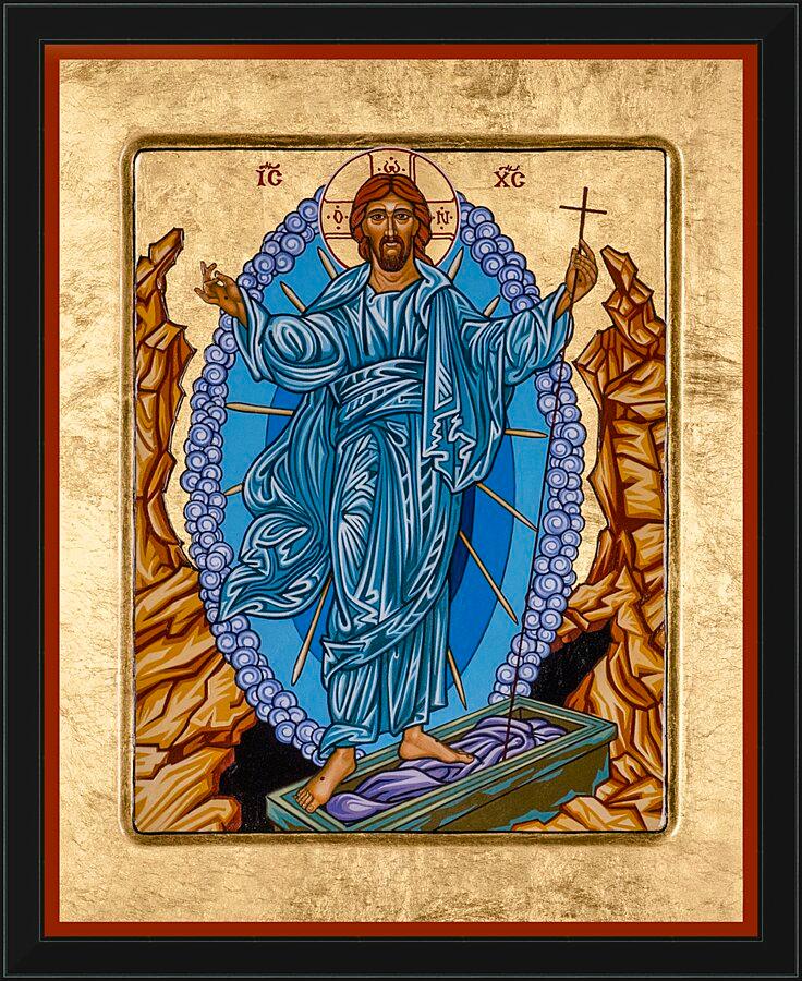 Wall Frame Black - Resurrection of Christ by Lewis Williams, OFS - Trinity Stores