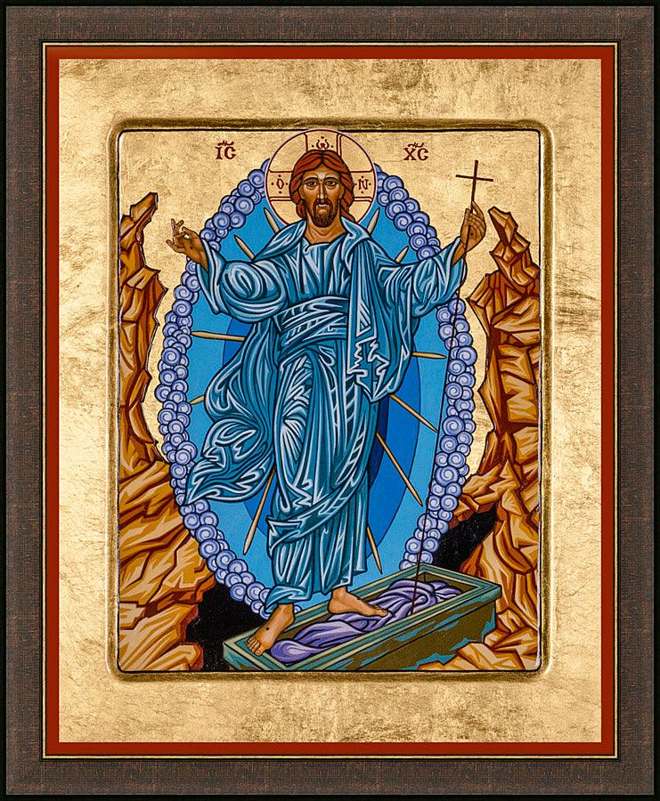 Wall Frame Espresso - Resurrection of Christ by L. Williams