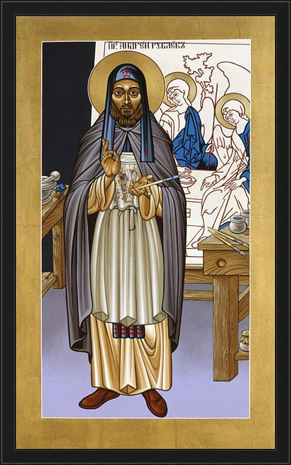 Wall Frame Black - St. Andrei Rublev by L. Williams