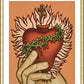 Wall Frame Gold, Matted - Sacred Heart by L. Williams