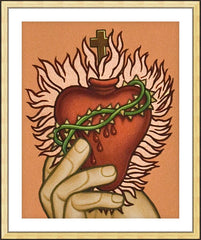 Wall Frame Gold - Sacred Heart by L. Williams