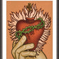 Wall Frame Espresso, Matted - Sacred Heart by L. Williams
