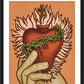 Wall Frame Black, Matted - Sacred Heart by L. Williams