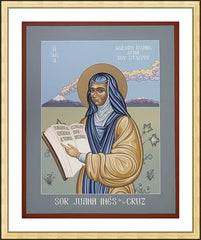 Wall Frame Gold - Sor Juana Inés de la Cruz by L. Williams