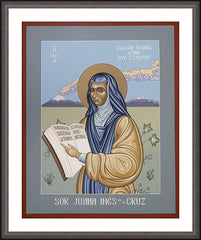 Wall Frame Espresso - Sor Juana Inés de la Cruz by L. Williams