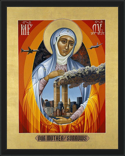 Wall Frame Black - Mater Dolorosa - Mother of Sorrows by Lewis Williams, OFS - Trinity Stores