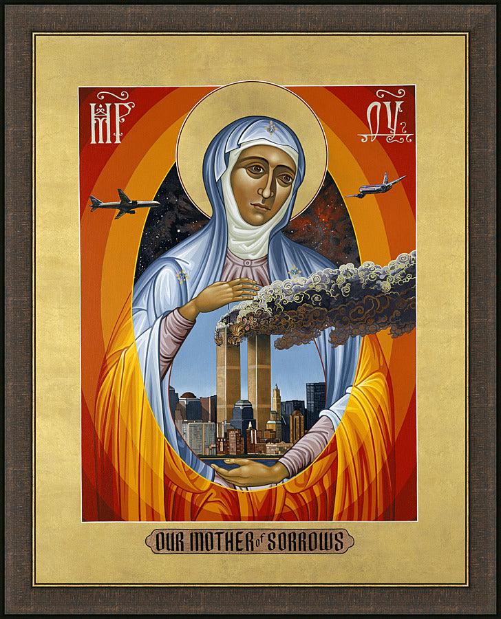 Wall Frame Espresso - Mater Dolorosa - Mother of Sorrows by L. Williams