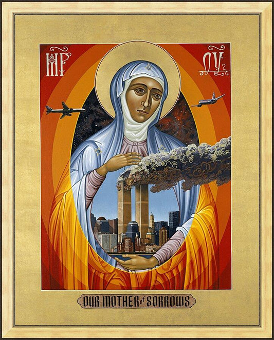 Wall Frame Gold - Mater Dolorosa - Mother of Sorrows by L. Williams