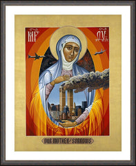 Wall Frame Espresso - Mater Dolorosa - Mother of Sorrows by L. Williams