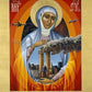 Wall Frame Black, Matted - Mater Dolorosa - Mother of Sorrows by Lewis Williams, OFS - Trinity Stores