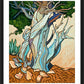 Wall Frame Black, Matted - Slept Under A Juniper by L. Williams