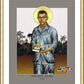 Wall Frame Gold, Matted - Fr. Vincent Capodanno by L. Williams