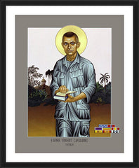 Wall Frame Black - Fr. Vincent Capodanno by L. Williams
