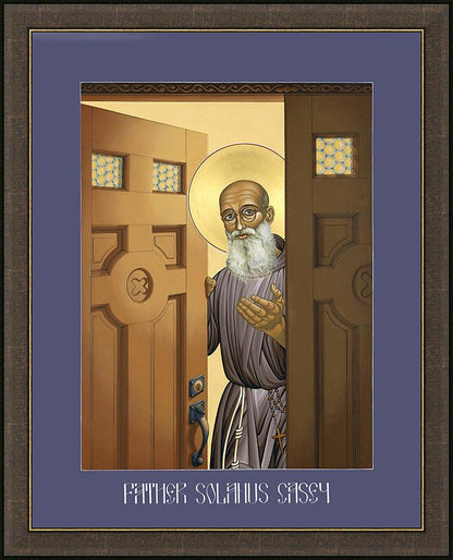 Wall Frame Espresso - Bl. Solanus Casey by Lewis Williams, OFS - Trinity Stores