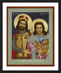 Wall Frame Black - St. Wenceslaus and Podiven, his assistant by L. Williams